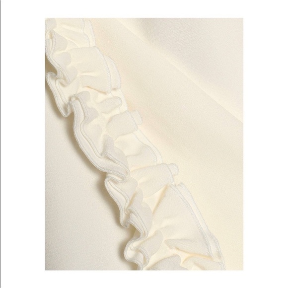 White Long Ruffle Sleeve Mini Size Casual Maxi Dress small lace bridal baptism - Picture 9 of 12